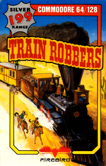 Train Robbers box art for Commodore 64